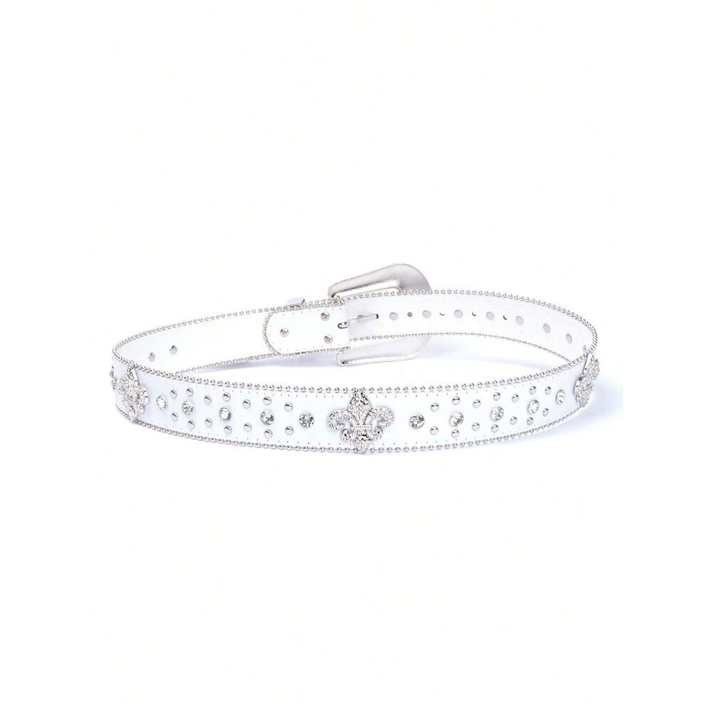 4877 Rhinestone Belt For Men & Women, Western Cowboy Cowgirl With Bling - Picture 3 of 6
